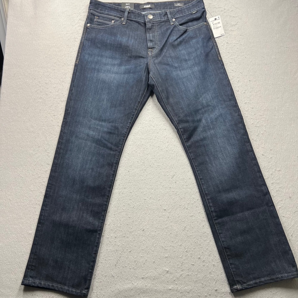Mavi Matt Relaxed Straight Leg Jeans Mens 34x32 Dark Blue Denim NWT M0033711138